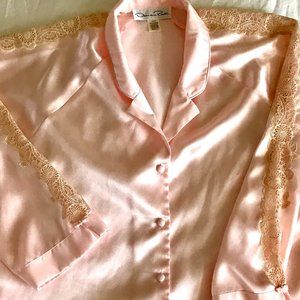 Silky pink Oscar de la Renta pajamas, size S